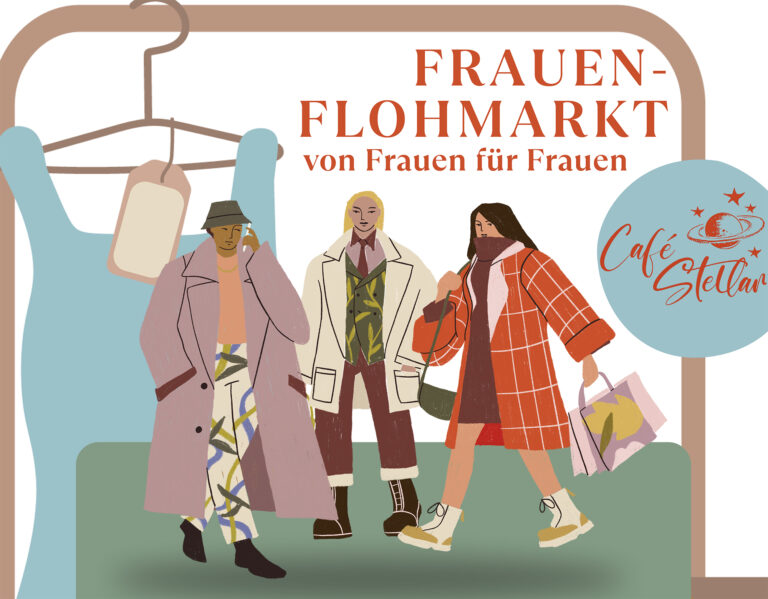 Orange Salbei Grün Illustration Mode Second Hand Nachhaltigkeit